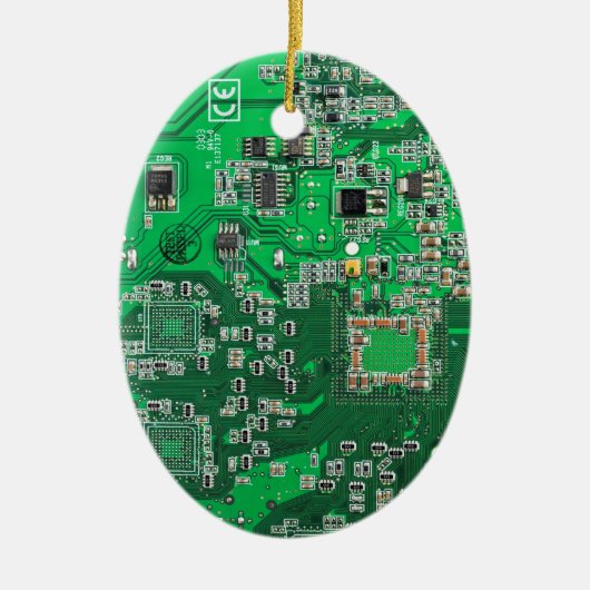 Printed Circuit Assembly PCB Green Circuit Board Keramisch Ornament (Voorkant)