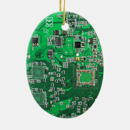 Printed Circuit Assembly PCB Green Circuit Board Keramisch Ornament (Achterkant)