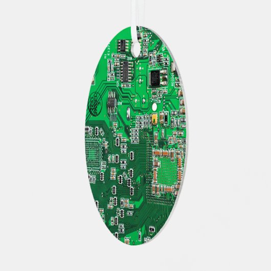 Printed Circuit Assembly PCB Green Circuit Board Metalen Ornament (Voorkant links)