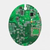 Printed Circuit Assembly PCB Green Circuit Board Metalen Ornament (Achterkant)