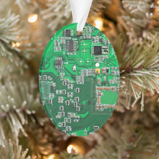 Printed Circuit Assembly PCB Green Circuit Board Ornament (Boom)
