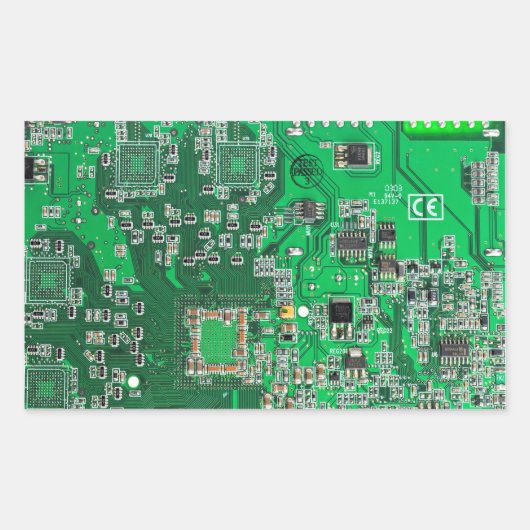 Printed Circuit Assembly PCB Green Circuit Board Rechthoekige Sticker (Voorkant)