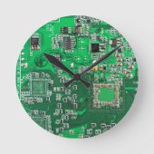 Printed Circuit Assembly PCB Green Circuit Board Ronde Klok (Voorkant)
