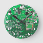 Printed Circuit Assembly PCB Green Circuit Board Ronde Klok (Voorkant)