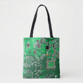 Printed Circuit Assembly PCB Green Circuit Board Tote Bag (Voorkant)
