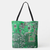 Printed Circuit Assembly PCB Green Circuit Board Tote Bag (Achterkant)