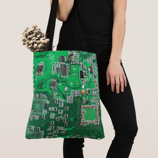 Printed Circuit Assembly PCB Green Circuit Board Tote Bag (Dichtbij)