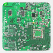 Printed Circuit Assembly PCB Green Circuit Board Vierkante Sticker (Voorkant)