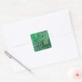 Printed Circuit Assembly PCB Green Circuit Board Vierkante Sticker (Envelop)