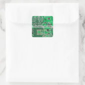 Printed Circuit Assembly PCB Green Circuit Board Vierkante Sticker (Tas)
