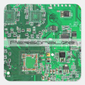 Printed Circuit Assembly PCB Green Circuit Board Vierkante Sticker (Voorkant)