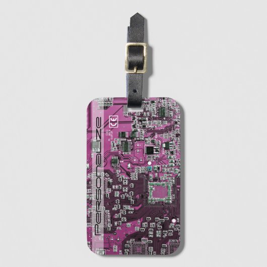 Printed Circuit Assembly PCB Paarse Circuit Board Bagagelabel (Voorkant (verticaal))