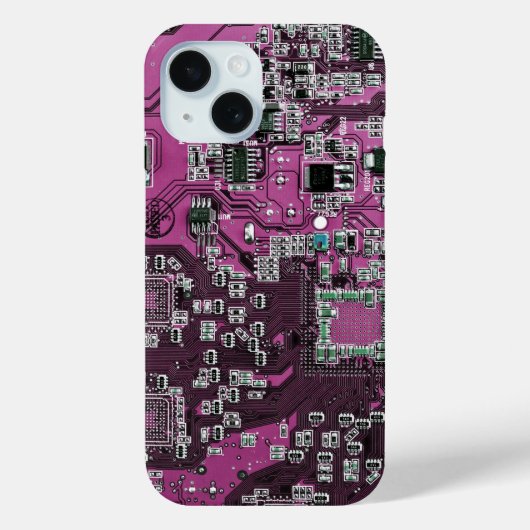 Printed Circuit Assembly PCB Paarse Circuit Board Case-Mate iPhone Case (Achterkant)