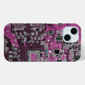 Printed Circuit Assembly PCB Paarse Circuit Board Case-Mate iPhone Case (Achterkant (horizontaal))