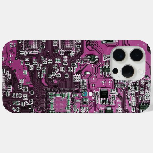 Printed Circuit Assembly PCB Paarse Circuit Board Case-Mate iPhone Case (Achterkant (horizontaal))