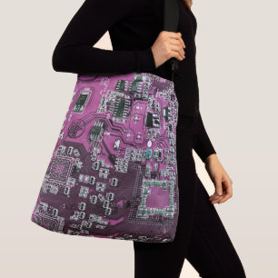 Printed Circuit Assembly PCB Paarse Circuit Board Crossbody Tas