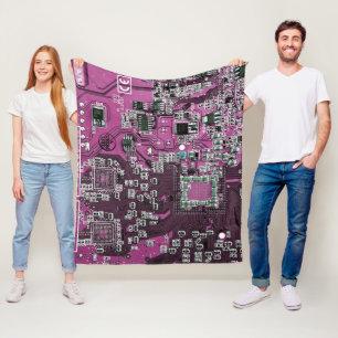 Printed Circuit Assembly PCB Paarse Circuit Board Fleece Deken