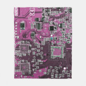 Printed Circuit Assembly PCB Paarse Circuit Board Fleece Deken (Voorkant)