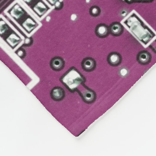 Printed Circuit Assembly PCB Paarse Circuit Board Fleece Deken (Hoek)