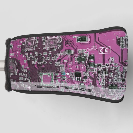 Printed Circuit Assembly PCB Paarse Circuit Board Golfheadcover (Voorkant)