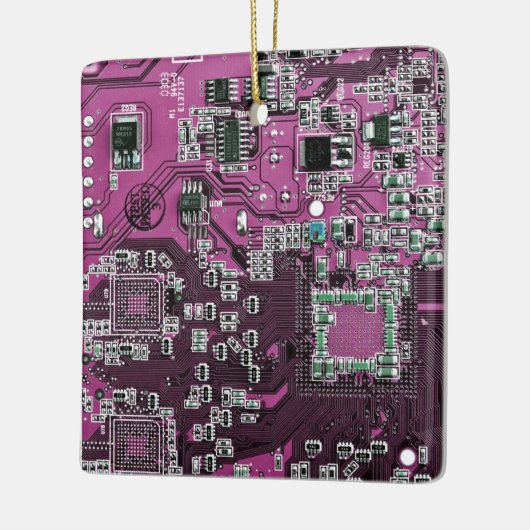 Printed Circuit Assembly PCB Paarse Circuit Board Keramisch Ornament (Links)