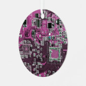 Printed Circuit Assembly PCB Paarse Circuit Board Metalen Ornament (Voorkant links)