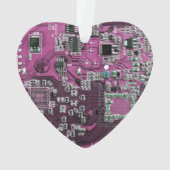 Printed Circuit Assembly PCB Paarse Circuit Board Ornament (achterkant)