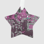 Printed Circuit Assembly PCB Paarse Circuit Board Ornament (achterkant)