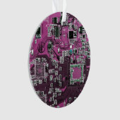 Printed Circuit Assembly PCB Paarse Circuit Board Ornament (voorkant)