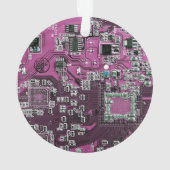 Printed Circuit Assembly PCB Paarse Circuit Board Ornament (achterkant)