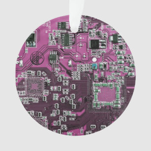 Printed Circuit Assembly PCB Paarse Circuit Board Ornament