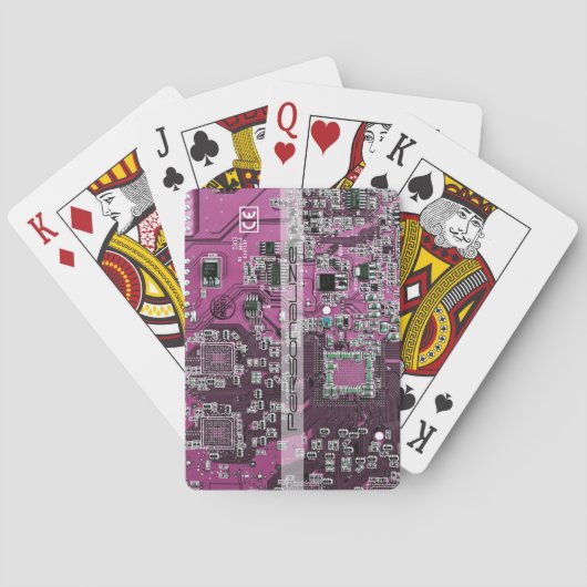 Printed Circuit Assembly PCB Paarse Circuit Board Pokerkaarten (Achterkant)