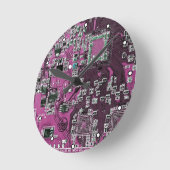 Printed Circuit Assembly PCB Paarse Circuit Board Ronde Klok (Hoek)