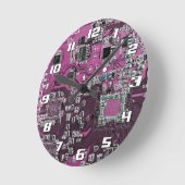 Printed Circuit Assembly PCB Paarse Circuit Board Ronde Klok (Hoek)