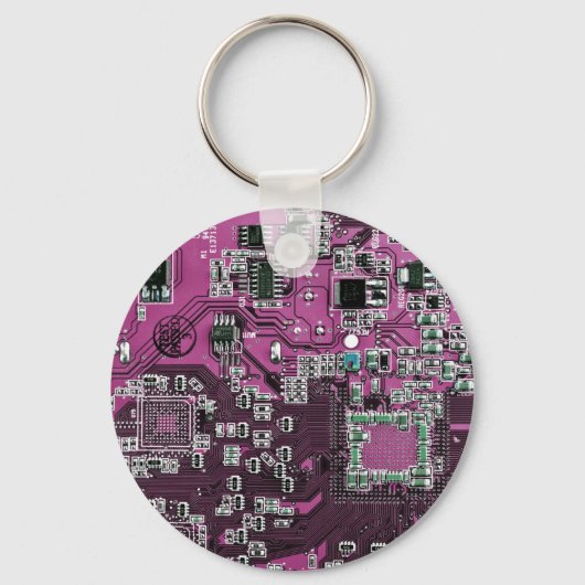 Printed Circuit Assembly PCB Paarse Circuit Board Sleutelhanger (Voorkant)