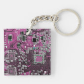 Printed Circuit Assembly PCB Paarse Circuit Board Sleutelhanger (Achterkant)
