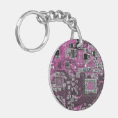 Printed Circuit Assembly PCB Paarse Circuit Board Sleutelhanger (Voorkant Links)