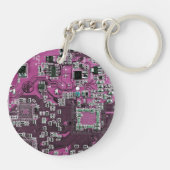 Printed Circuit Assembly PCB Paarse Circuit Board Sleutelhanger (Achterkant)