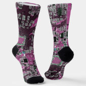 Printed Circuit Assembly PCB Paarse Circuit Board Sokken (Gebogen)