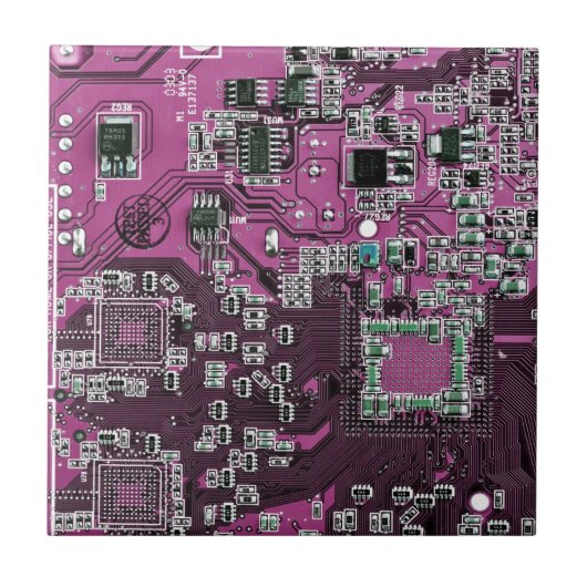 Printed Circuit Assembly PCB Paarse Circuit Board Tegeltje (Voorkant)