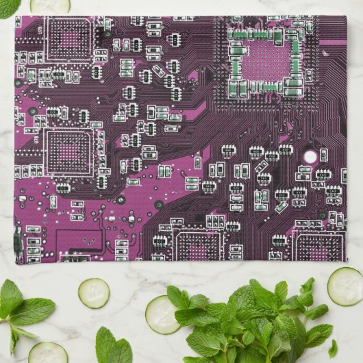 Printed Circuit Assembly PCB Paarse Circuit Board Theedoek (Gevouwen)