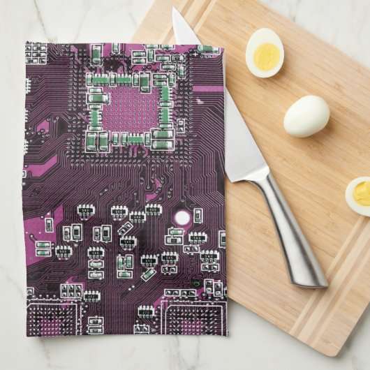 Printed Circuit Assembly PCB Paarse Circuit Board Theedoek (Quarter Fold)