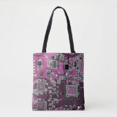 Printed Circuit Assembly PCB Paarse Circuit Board Tote Bag (Voorkant)