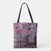 Printed Circuit Assembly PCB Paarse Circuit Board Tote Bag (Achterkant)