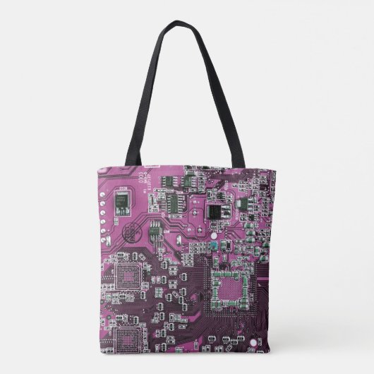 Printed Circuit Assembly PCB Paarse Circuit Board Tote Bag (Achterkant)