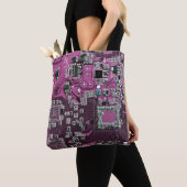 Printed Circuit Assembly PCB Paarse Circuit Board Tote Bag (Dichtbij)