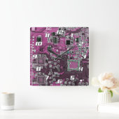 Printed Circuit Assembly PCB Paarse Circuit Board Vierkante Klok (Huis)