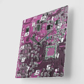 Printed Circuit Assembly PCB Paarse Circuit Board Vierkante Klok (Hoek)