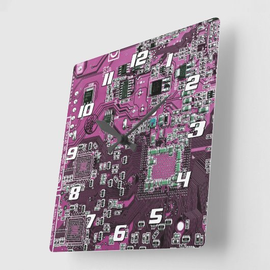 Printed Circuit Assembly PCB Paarse Circuit Board Vierkante Klok (Hoek)