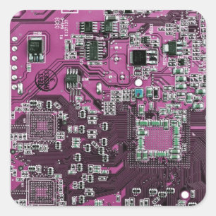 Printed Circuit Assembly PCB Paarse Circuit Board Vierkante Sticker